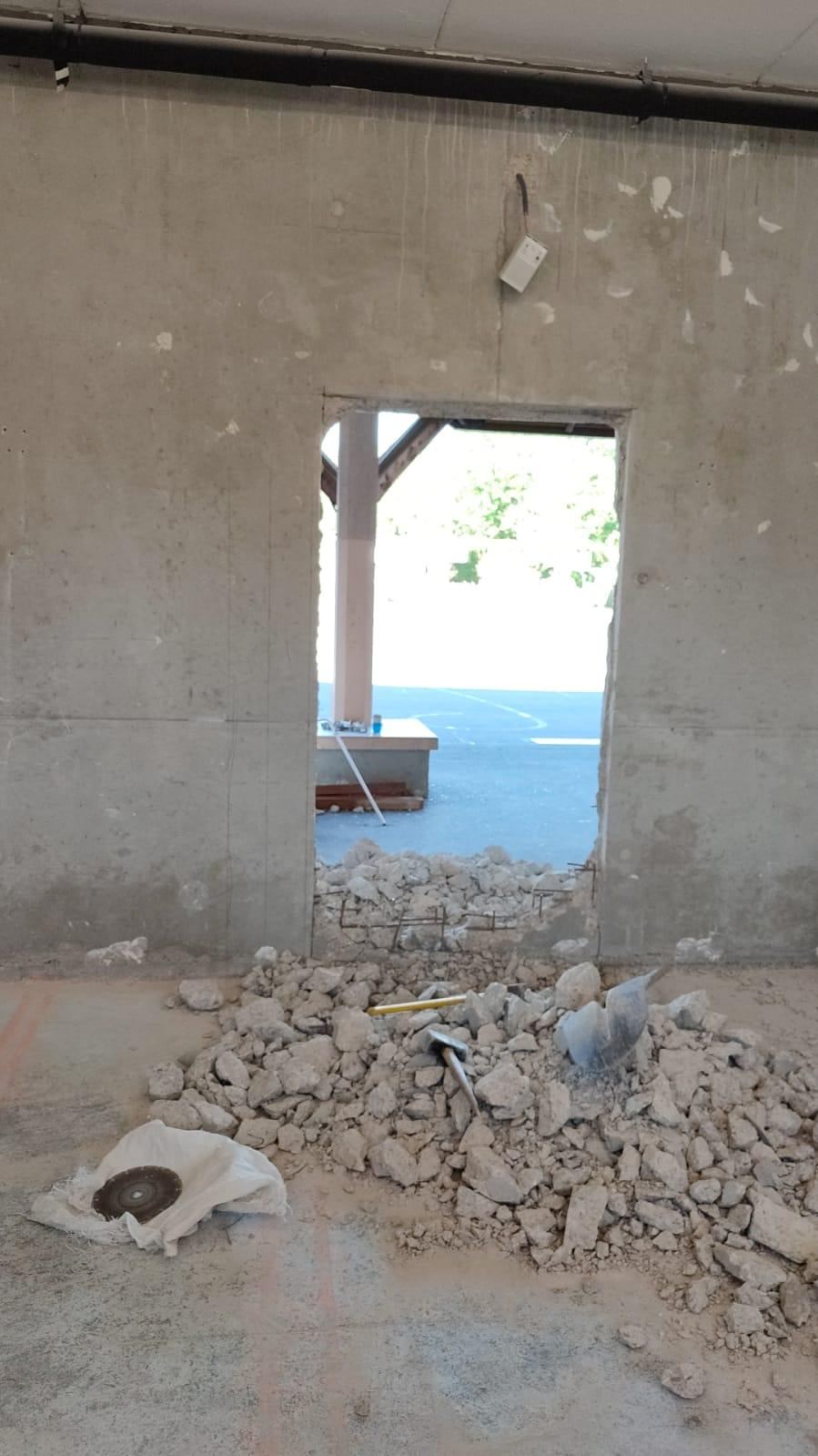 Création d'une ouverture dans un mur en voile béton armé