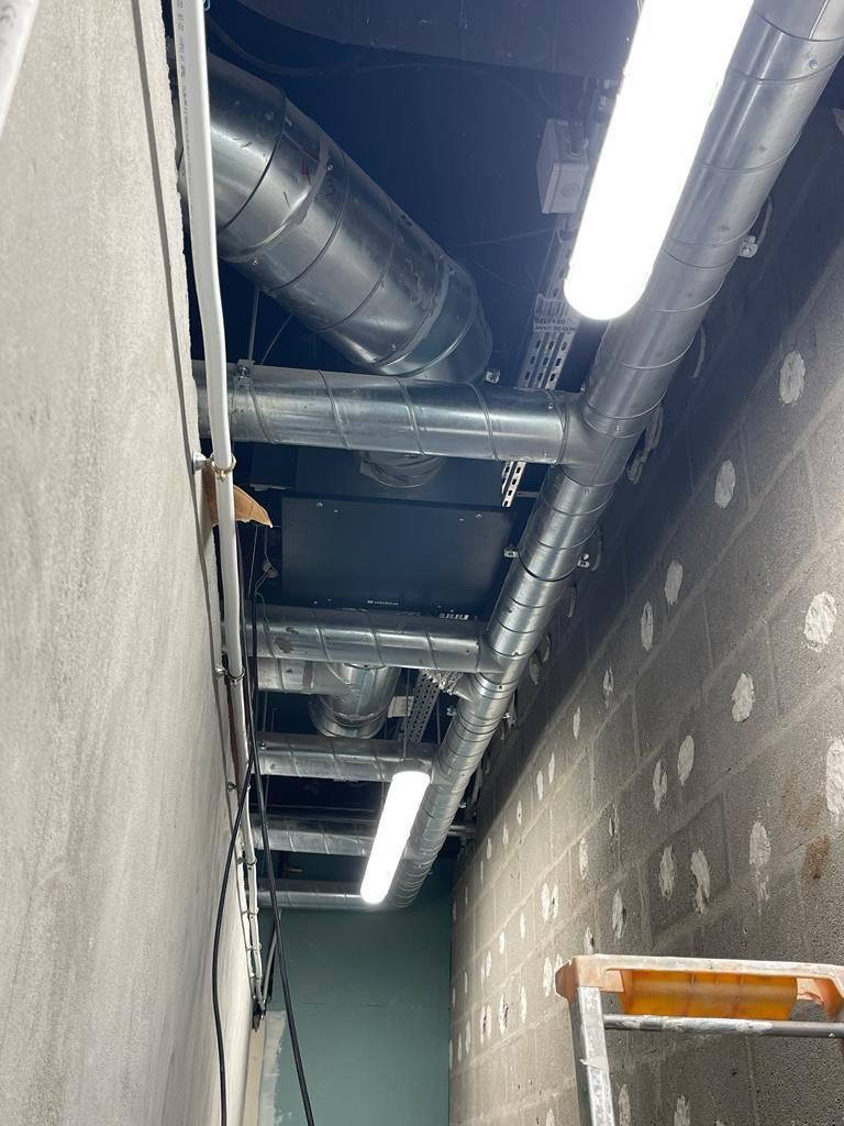 Réseau de ventilation VMC en tube galvanisé